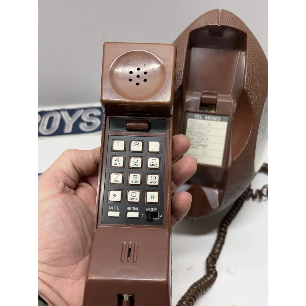Vintage NFL Football Push Button Phone Dallas Cowboys Phone And Super Bowl Patch